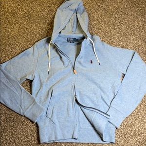 Polo Ralph Lauren Light Blue Hooded Zip Up
